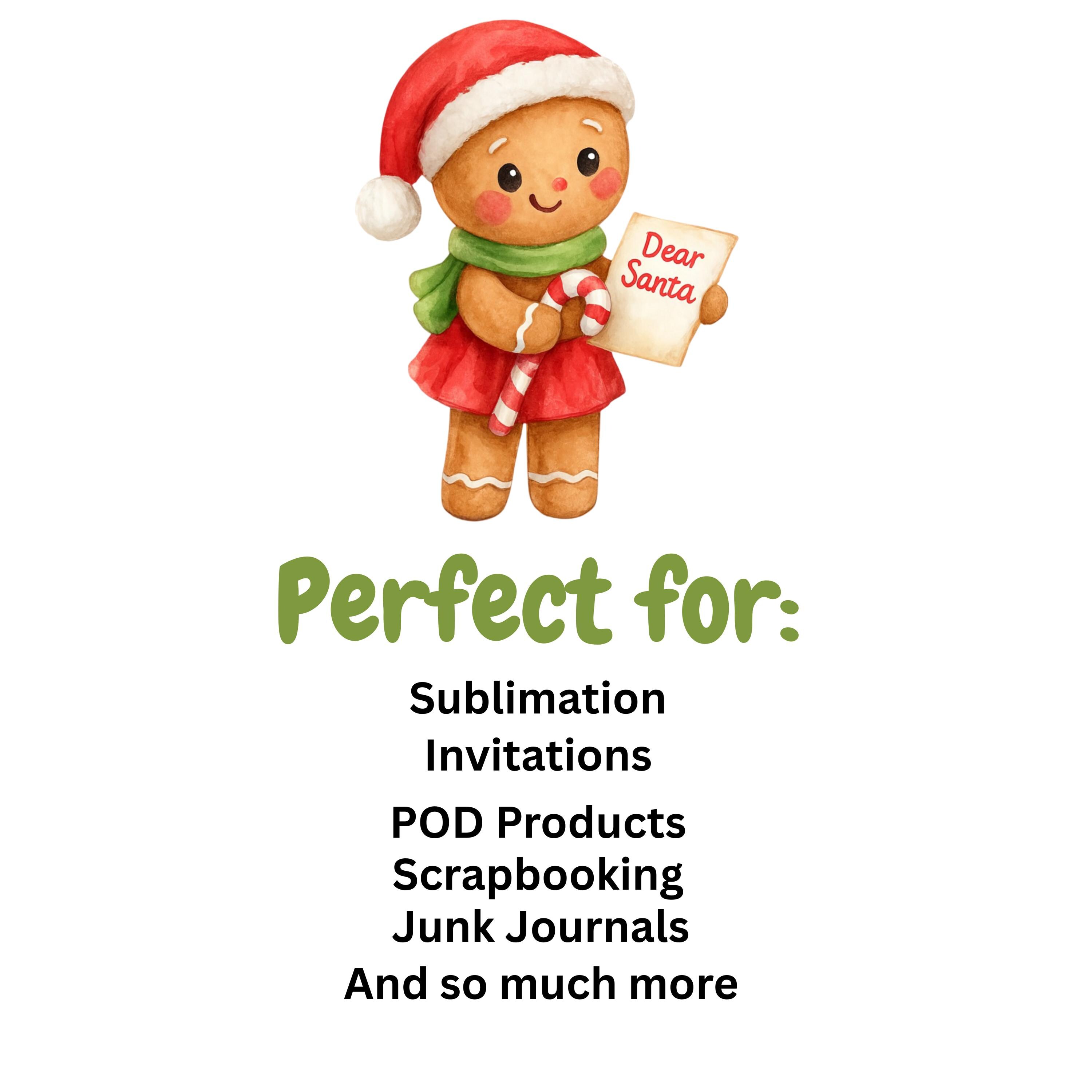 Gingerbread Clipart PNG Bundle design elements preview