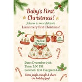 Produktansicht von Baby First Christmas Clipart PNG Bundle – Bild 2
