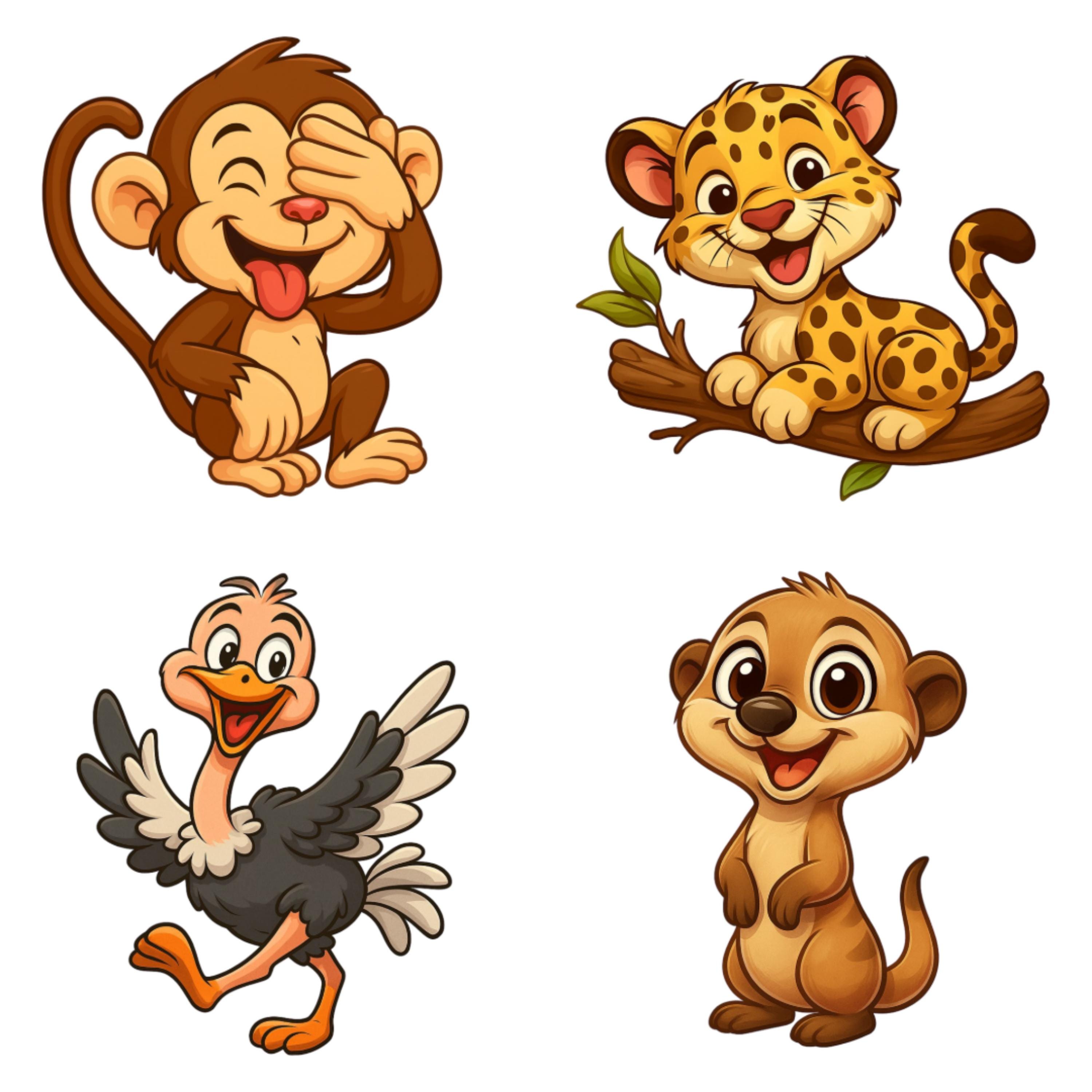 Safari Animals Clipart PNG Bundle for Canva and small business designs