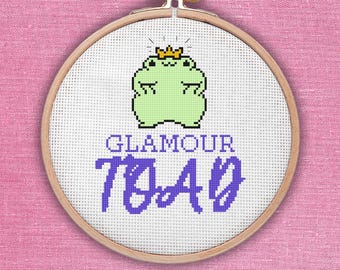 Schema punto croce Glamour Toad
