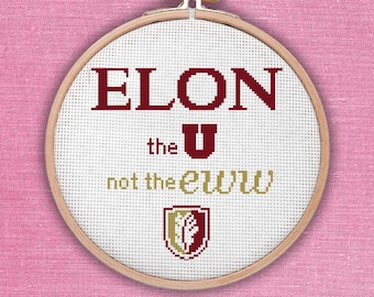 Schema punto croce Elon University