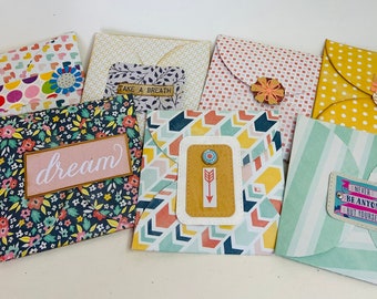 Colorful Embellished Blank Note Cards with Envelopes Set of 4 Random