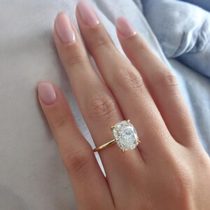 3 Carat Cushion Diamond Ring,3 Carat Ring,Cushion Diamond Ring,Cushion Engagement Ring,Solitaire Engagement Ring,Yellow Gold Cushion