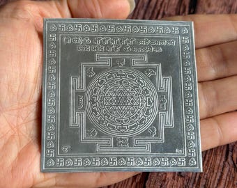Pure Silver Hallmarked Sri Yantra | Lakshmi Yantra for Puja | Gift Ready