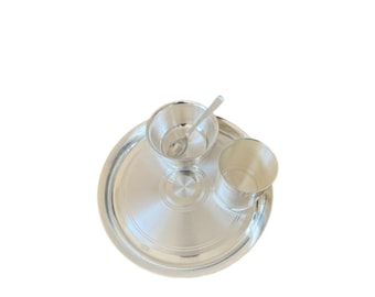 999 Pure Silver 4 Piece Dinner Set | 250 - 265 gram set | Hallmarked | 8 inch Silver Dinner Set