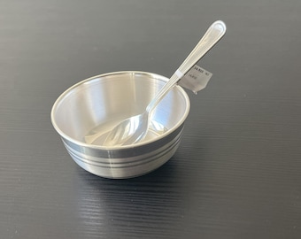 Pure Silver Bowl and Spoon | Pure Silver Bowls | annaprashana Silver bowl | prasadam bowl | silver baby utensils