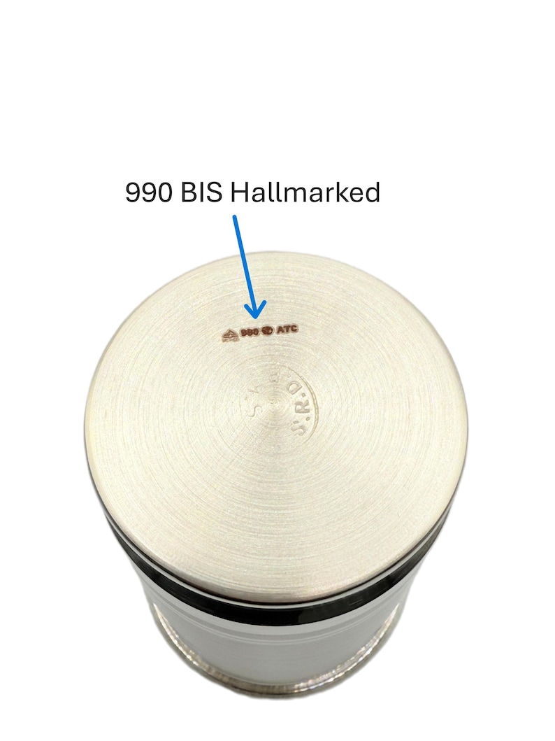 999 Pure Silver Glass – BIS Hallmarked for Purity | silver glass | silver cup | silver water glass | pure silver glass image 6