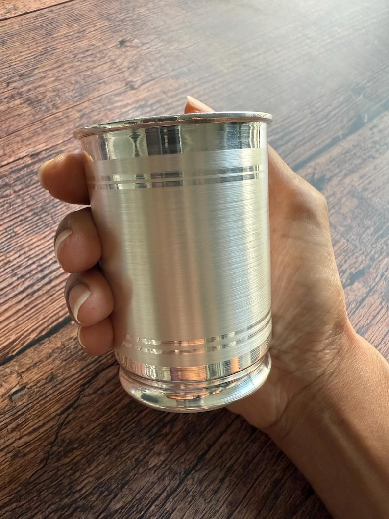 999 Pure Silver Glass – BIS Hallmarked for Purity | silver glass | silver cup | silver water glass | pure silver glass image 9