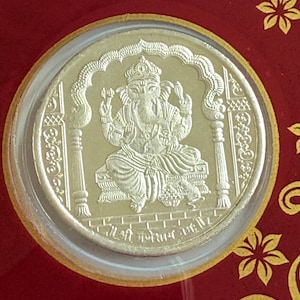 999 Pure Silver Indian Coins | Indian pure silver coin | Ganesh coin | Laxmi Ganesh coin | Indian silver coin