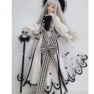 1/3 BJD Dress Doll Clothes Gothic Dress, Custom Doll Clothes Bjd Outfit, MSD MDD 60cm Bjd Clothes, Rococo Dress for SD10 SDgr 60cm Mdd Girls