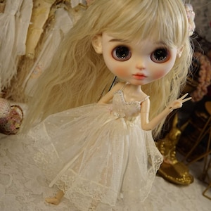 Blythe Tulle Dress, Blythe Doll Clothes, Vintage Blythe Dress, Dress for Blythe Neo Blythe Clothes, Custom Blythe Dress for ob22 ob24