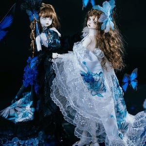 1/4 BJD Dress Gothic Bjd Doll Dress, Mdd Msd 45cm Bjd Princess Dress, 1:4 Doll Clothing Lace Bjd Dress, Smart Doll Gothic Costume Dress