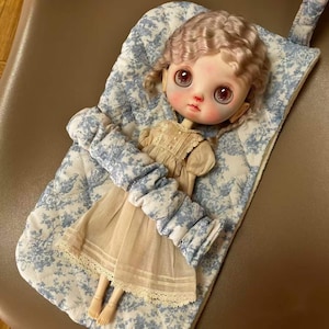 Blythe Carry Bag- Blythe Sleeping Bag- Blythe Travel Bag, Blythe Doll Carry Case NeoBlythe Size, OB22 OB24 Doll Container, 1/6 BJD Carry Bag