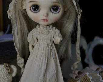 Blythe Dress, Blythe Doll clothes, Blythe Vintage Dress, Cute Dress for Blythe Neo Blythe Clothes, Custom Blythe Dress for ob24