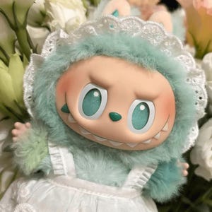 Cute Labubu Dress, Labubu Fashion Labubu Clothes White Labubu Clothes, Cute Labubu Clothes, PopMart Labubu Accessory Labubu Doll Dress