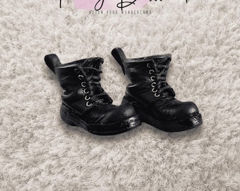 Blythe Black Shoes, Blythe Leather Shoes, Neo Blythe Shoes, OB22/OB24 Leather Shoes, Blythe Doll Shoes, Azone Shoes, Blythe Leather Boots