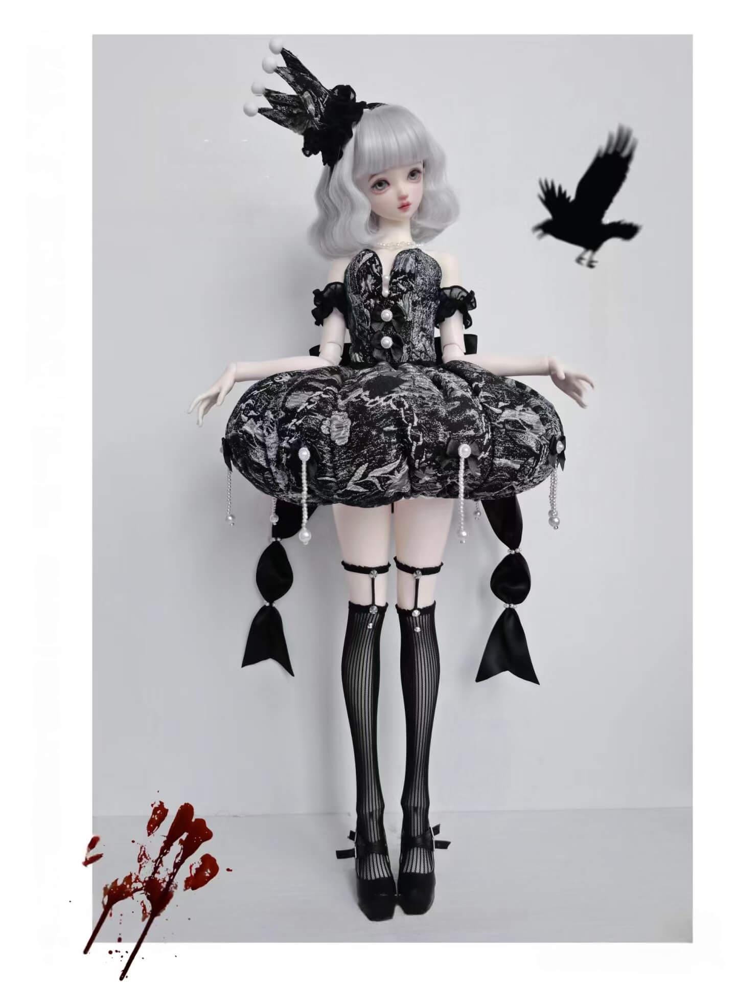 1/3 1/4 BJD Dress Doll Clothes Gothic Dress, Custom Bjd