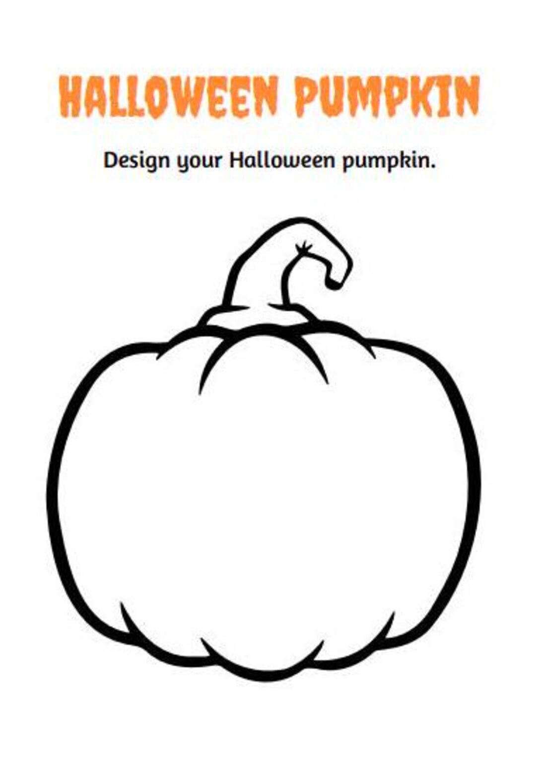 Design Your Own Halloween Pumpkin Etsy