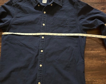 Gap Men's Shirt Blue, 100% Cotton, Long Sleeve, Button-Up Size S