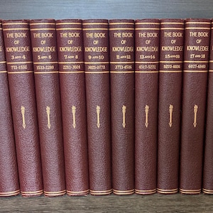 Vintage Childrens Encyclopedia Set the Book of Knowledge 1955