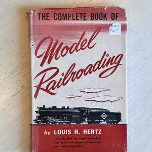 Vintage 1951 Model Railroading Book Train Hobby Guide Railroad Reference Mid Century Industrial Decor Steam Engine Enthusiast