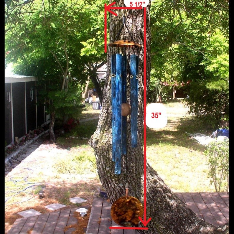 MORNING SONGWind Chime Medium Copper Blue image 2