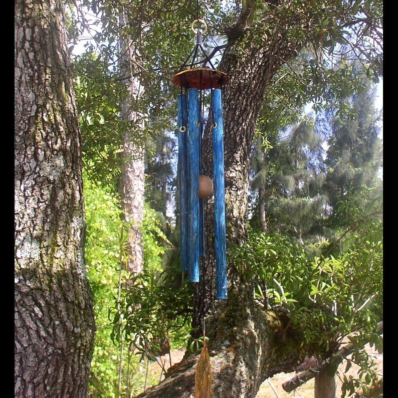 MORNING SONGWind Chime Medium Copper Blue image 5