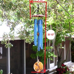 LITTLE SPIRIT Wind Chime Small Copper Blue with copper top image 2
