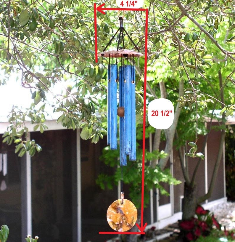 LITTLE SPIRIT Wind Chime Small Copper Blue with copper top image 2