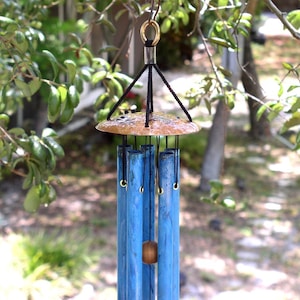 LITTLE SPIRIT Wind Chime Small Copper Blue with copper top image 3