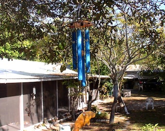 MANATEE Wind Chime Small Copper Blue