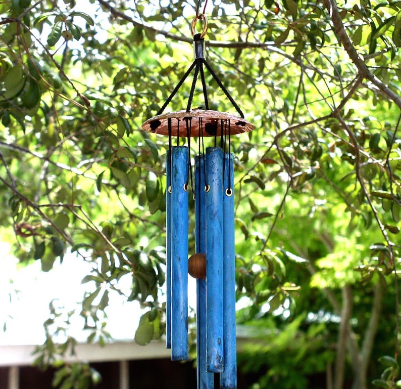 LITTLE SPIRIT Wind Chime Small Copper Blue with copper top image 4