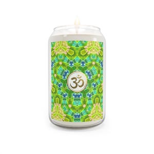 Tranquil Om Scented Candle - 13.75oz Aromatherapy Candle for Relaxation & Meditation (GG)