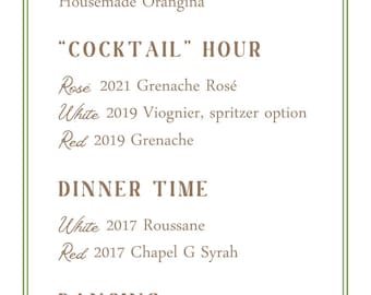 Editable Wedding Bar Menu | Canva Cocktail Sign Template | Printable Drink Menu – The Worleys