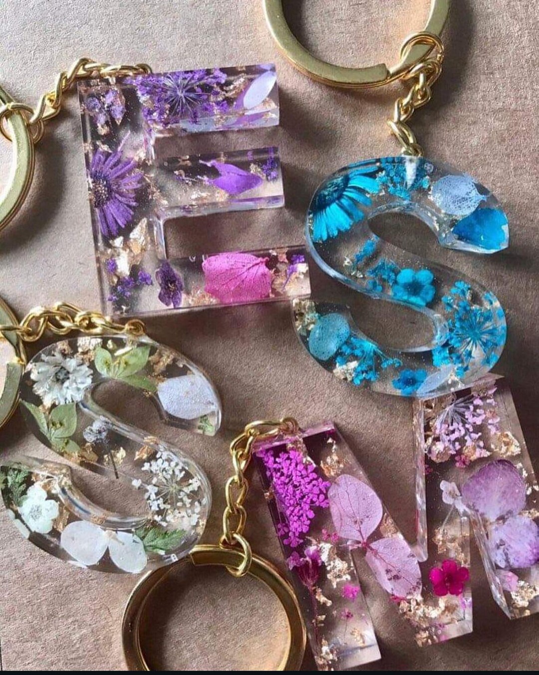 Beautiful Keychains With Letters Custom Letter Keychains - Etsy