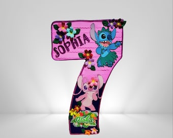 Stitch Pinata, Number Pinata, Birthday Pinata, Kids Pinata, celebration