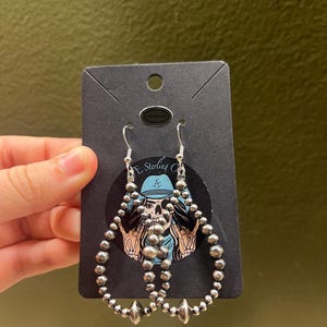 Sterling Silver Navajo Pearl Earrings