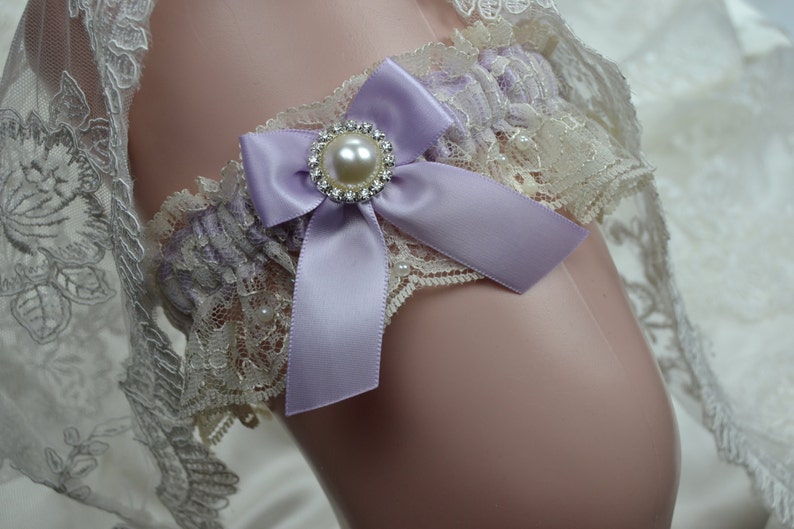 Wedding Toss Garter Lavender And Ivory Lace Toss Garter Toss Garter Bridal garter