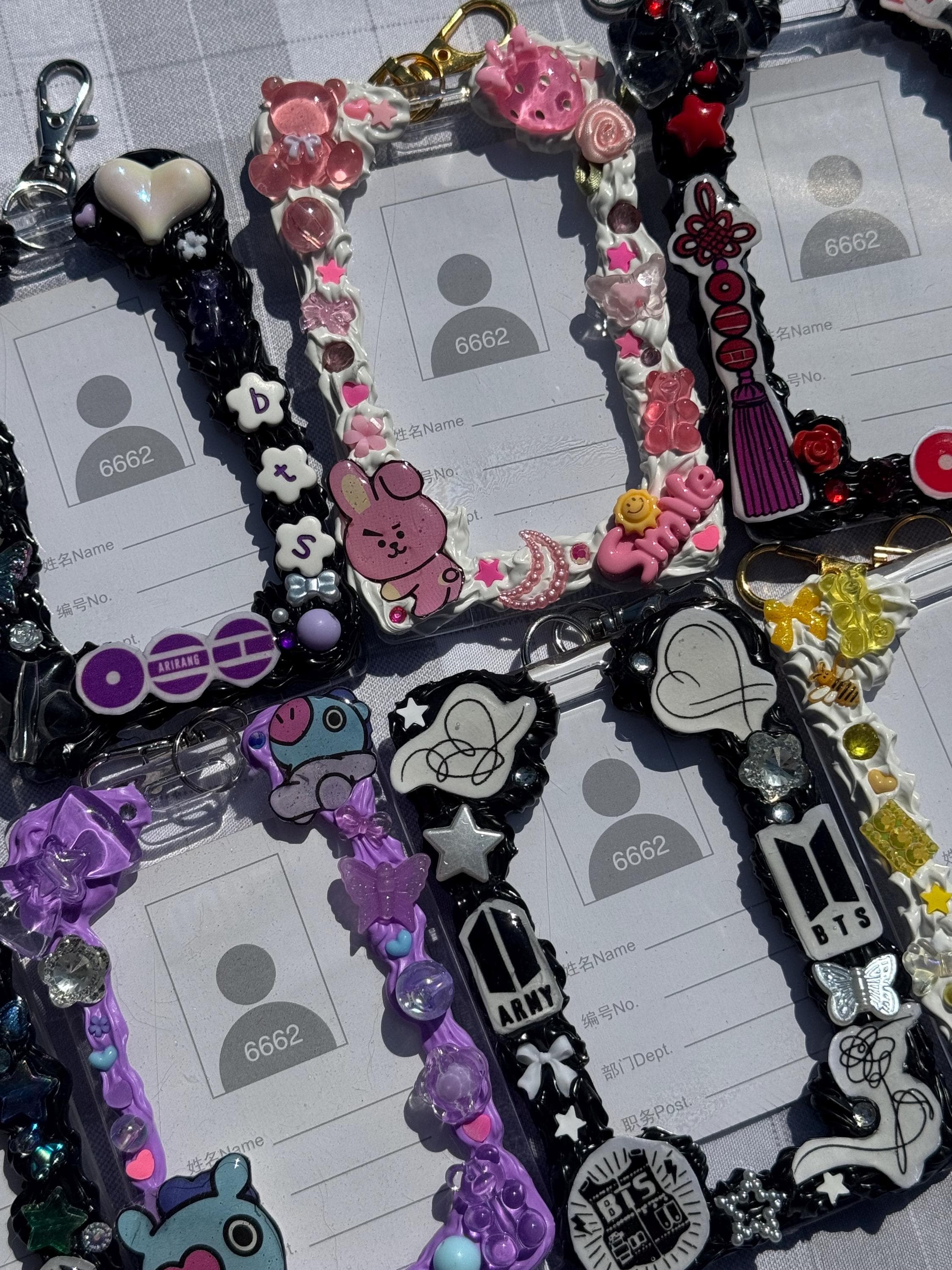 Custom BTS Arirang K-pop Photocard Holder Keychain, Acrylic Photo