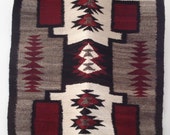 Vintage Native American Navajo Saddle Blanket Storm Pattern