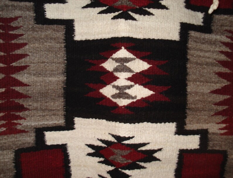 Vintage Native American Navajo Saddle Blanket Storm Pattern Etsy