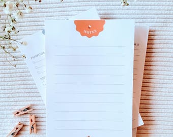 Handmade Floral Notepad, 4x6in Daily To-Do List Planner