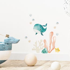 Ocean Animal Wall Decal: Peel and Stick Nursery Decor