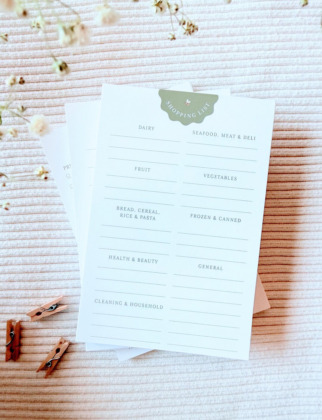 Repeat Using Hand Made Check List Handmade Shopping List Notepad, Grocery Checklist, Daily Planner (4x6in ...