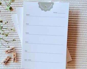 Handmade Floral Notepad, 4x6in Weekly To-Do List Planner