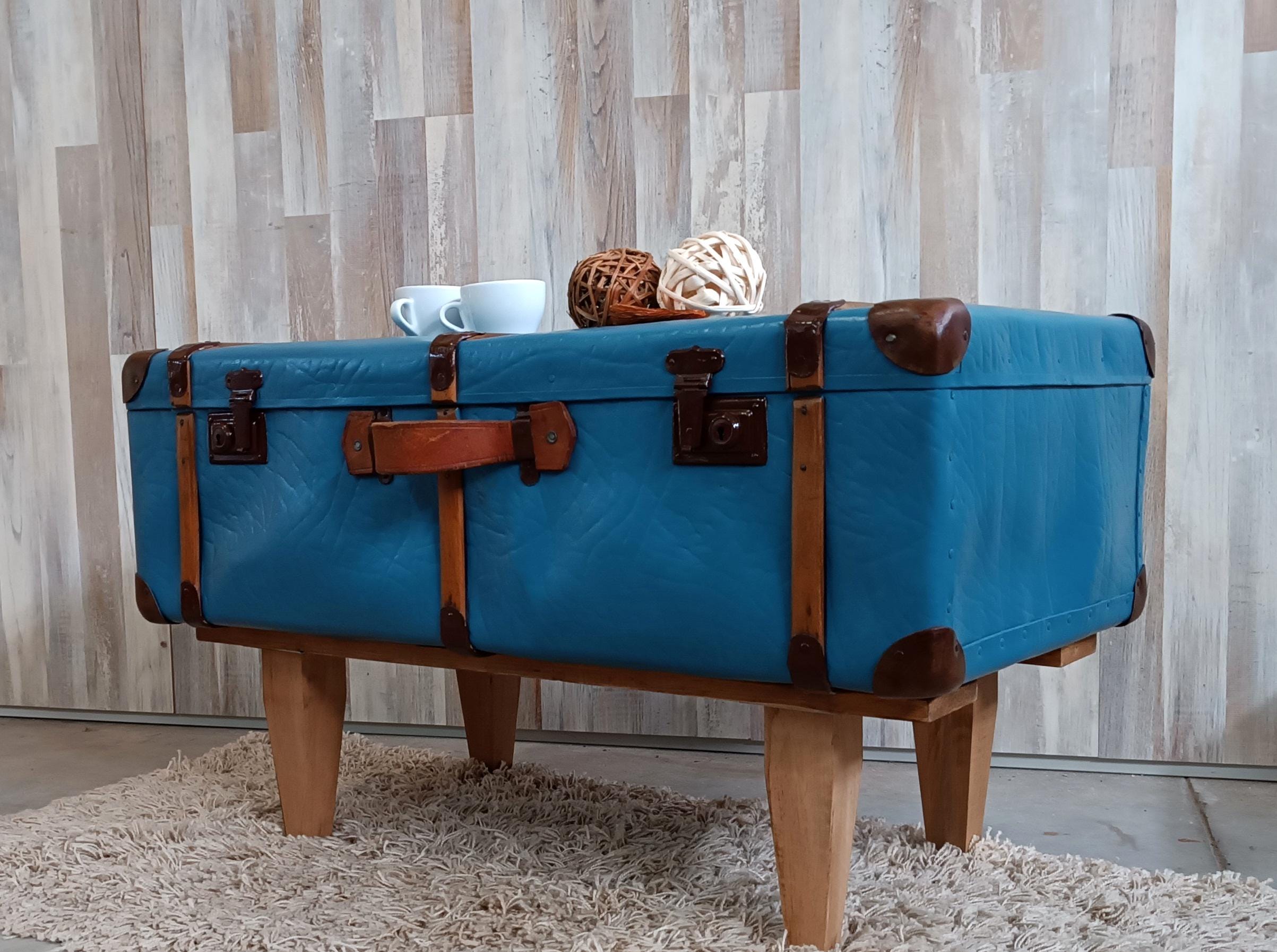 Vintage Suitcase Coffee Table: Upcycled Trunk, Antique Style Decor