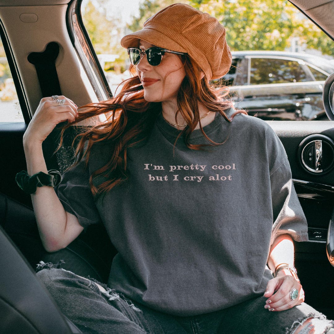 Funny Embroidered Patch - I'm Pretty Cool But I Cry A Lot Hook & Loop Badge