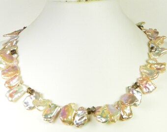 8-15mm Mixed Keshi reborn freshwater pearl necklace jewelry maring supply