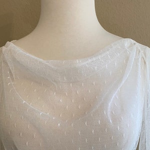 Wedding Dress Topper - Swiss Dot Topper - Polka Dot Topper - Draped ...