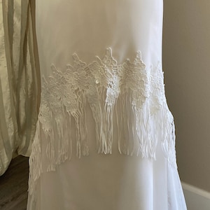 Wedding skirt - bridal skirt - bridal separates - wedding skirt with fringe - boho wedding skirt